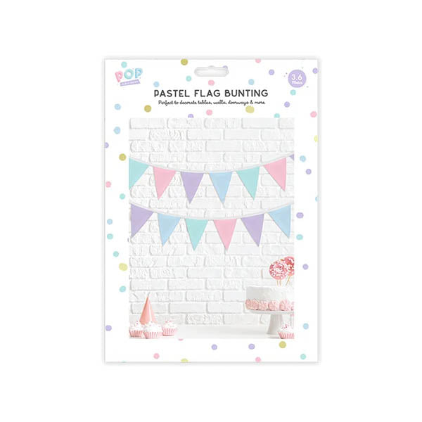 Pop Party Pastel Flag Bunting 3.6 Metre