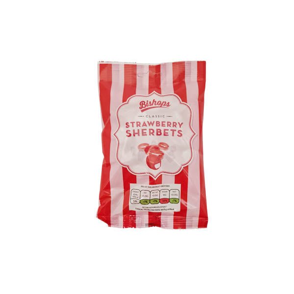 Bishops Strawberry Sherbets 140g - EuroGiant