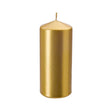 Bispol Pillar Candle Gold Metallic 15cm - EuroGiant
