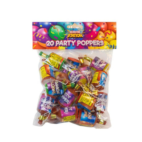 Celebration Station Party Poppers 20 Pk - EuroGiant