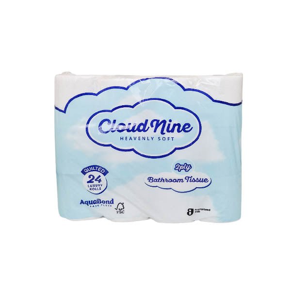 Cloud Nine Bathroom Tissue 24 Pack - EuroGiant