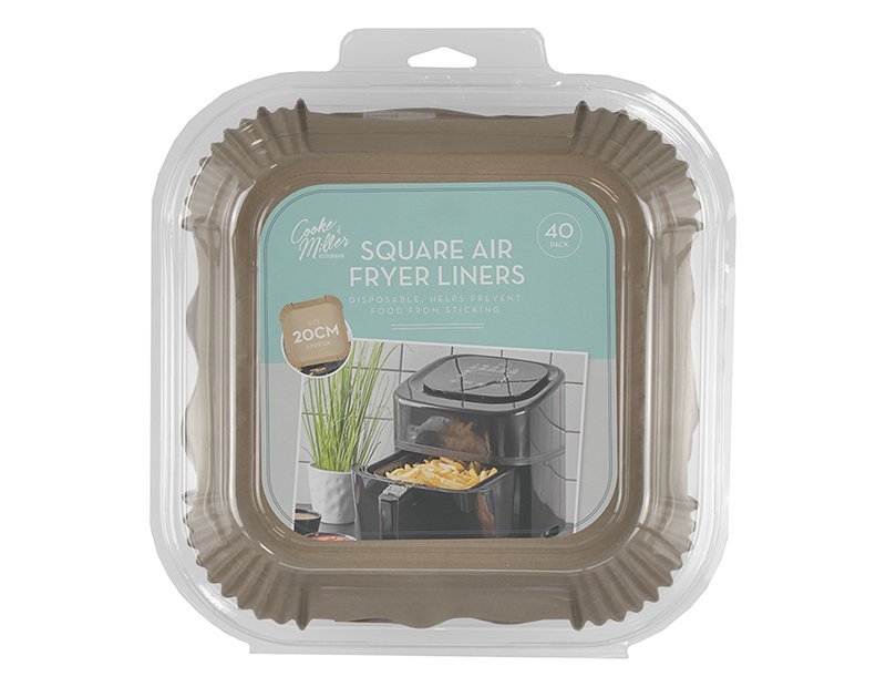C&m Square Air Fryer Liner 20cm 40 Pack - EuroGiant