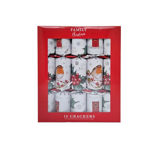 Family Crackers Robin & Holly 10 Pack - EuroGiant