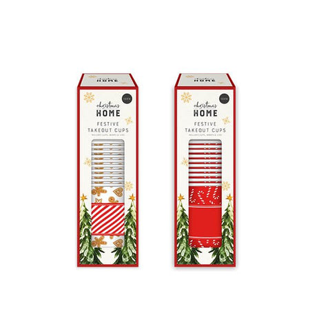 Festive Take Out Cups 10 Pack - EuroGiant
