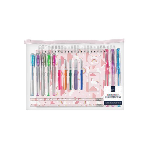 GIRLS BACK TO SCHOOL STATIONERY SET 18 Pack - EuroGiant