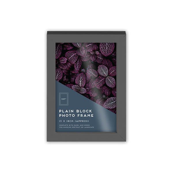 Grey Block Photo Frame 5x7 Inch - EuroGiant