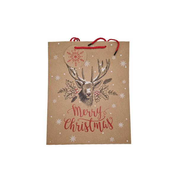 Kraft Stag Gift Bag Large - EuroGiant