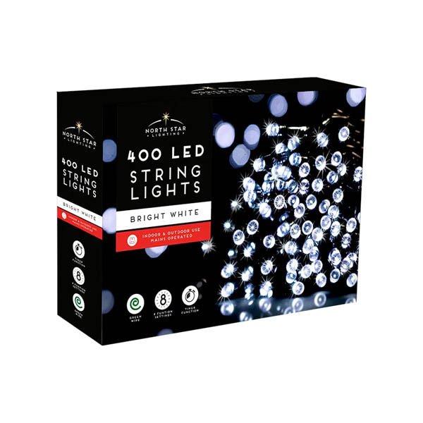 North Star 400 Led String Lights M/o B/w - EuroGiant
