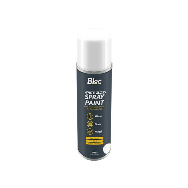 Overlay Spray Paint Gloss White 250ml - EuroGiant