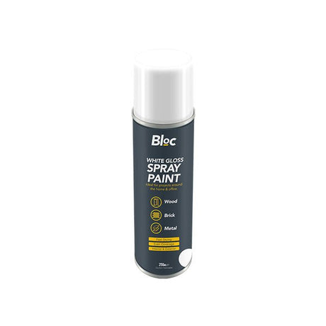 Overlay Spray Paint Gloss White 250ml - EuroGiant