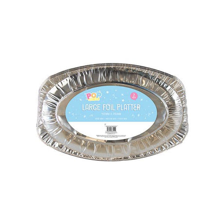 Pop Party Large Foil Platter 2 Pack - EuroGiant