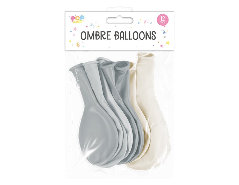 Pop Party Ombre Balloons 12 Pack - EuroGiant