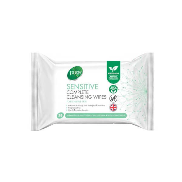 Pure Sensitive Cleansing Wipes 25s - EuroGiant