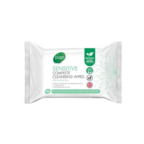 Pure Sensitive Cleansing Wipes 25s - EuroGiant