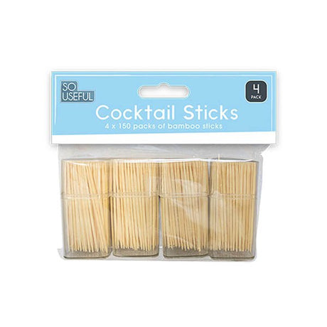 So Useful Party Cocktail Sticks 4 Pack - EuroGiant
