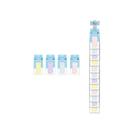 So Useful Pastel Paper Straws 50 Pack - EuroGiant