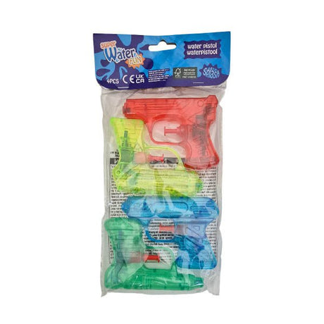 Splash Water Pistol 4 Pack - EuroGiant
