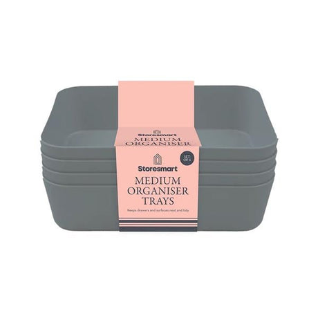Storesmart Medium Organiser Trays 4 Pack - EuroGiant