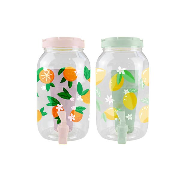 Summer Party Fruit Drinks Dispencer & 4 Cups - EuroGiant