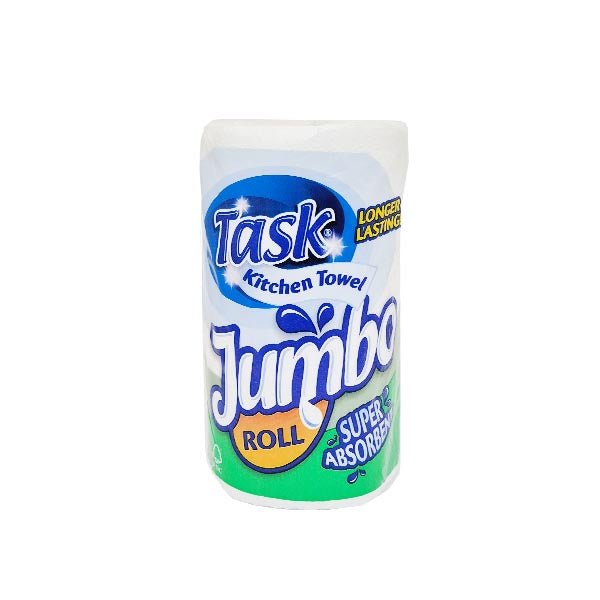 Task Jumbo Kitchen Towel Roll 2 Ply - EuroGiant
