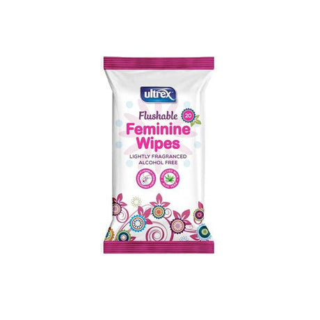 Ultrex Flushable Feminine Wipes 20s - EuroGiant