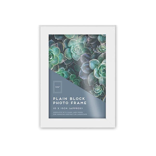 White Block Photo Frame 4x6 Inch - EuroGiant