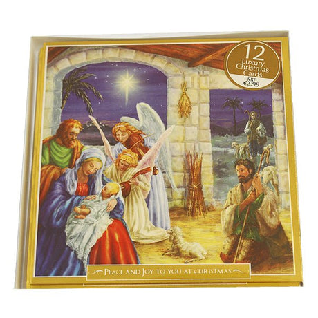 Christmas Cards 12 Pk Rel. (REL B) - EuroGiant