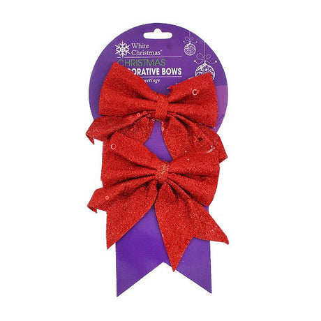 Christmas Decorative Bows 2 Pk Xm54668 - EuroGiant