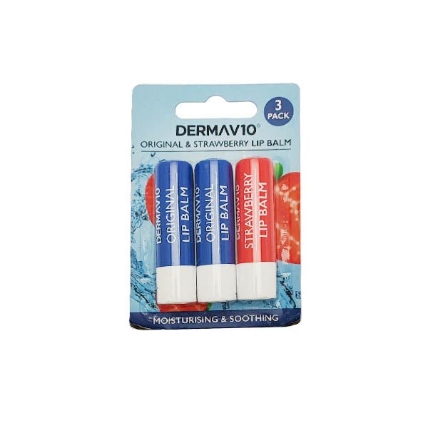 Derma V10 Lip Balm 3PK - EuroGiant