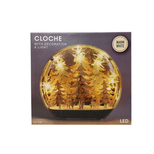 Dome Oval Wooden LED Decoration 22cm - EuroGiant