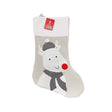 Felt Stocking Grey Embroidered 46x20cm - EuroGiant