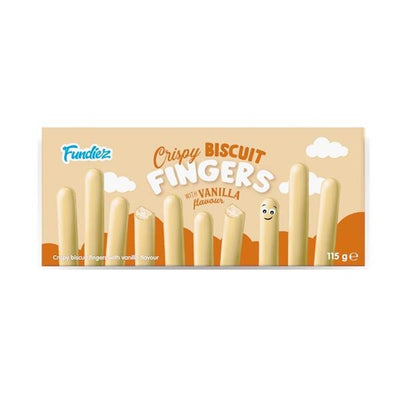 Fundiez Biscuit Fingers White 115g - EuroGiant