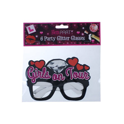 Glitter Hen Party Glasses 6 Pk - EuroGiant