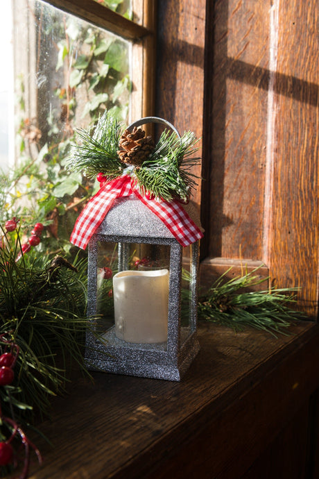 Glitter Led Lantern Warm White B/o - EuroGiant