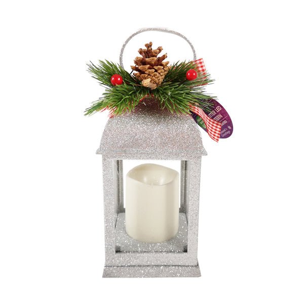 Glitter Led Lantern Warm White B/o - EuroGiant