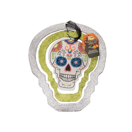 Glitter Skull Shaped Hanging Decoration - EuroGiant