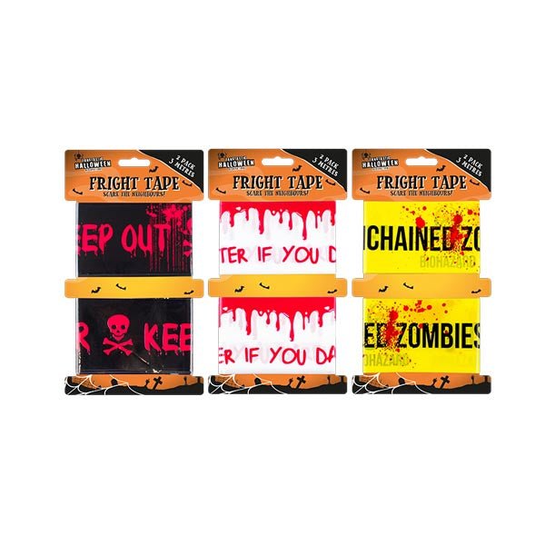 Halloween Fright Tape 3 Metre 2 Pack - EuroGiant