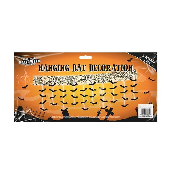 Halloween Hanging Bat Decoration 3M - EuroGiant