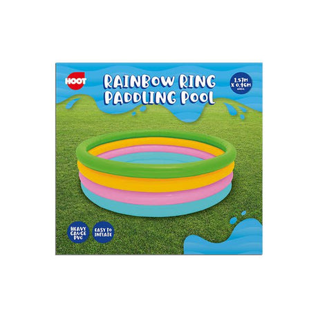 Hoot Rainbow Ring Paddling Pool 1.57x0.4 - EuroGiant