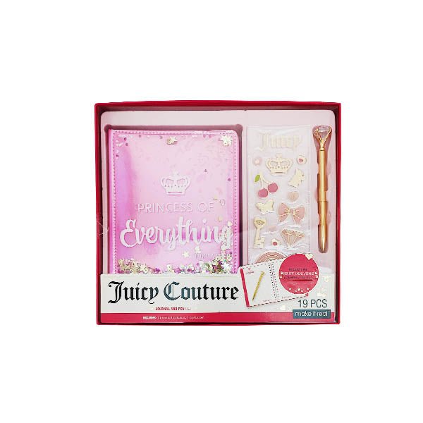 Juicy Couture Boxed Journal Pen Set - Princess of Everything, Pink