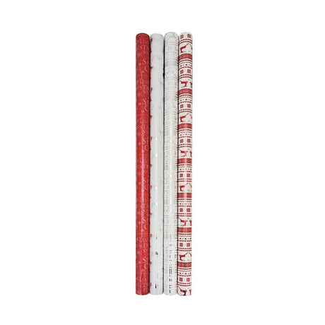 Kensington Metallic Gift Wrap 2 Metre (4 pack) - EuroGiant