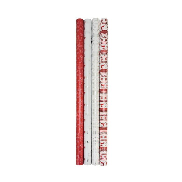 Kensington Metallic Gift Wrap 2 Metre (4 pack) - EuroGiant