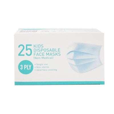 Kids Disposable Face Masks 3 Ply 25 Pk - EuroGiant