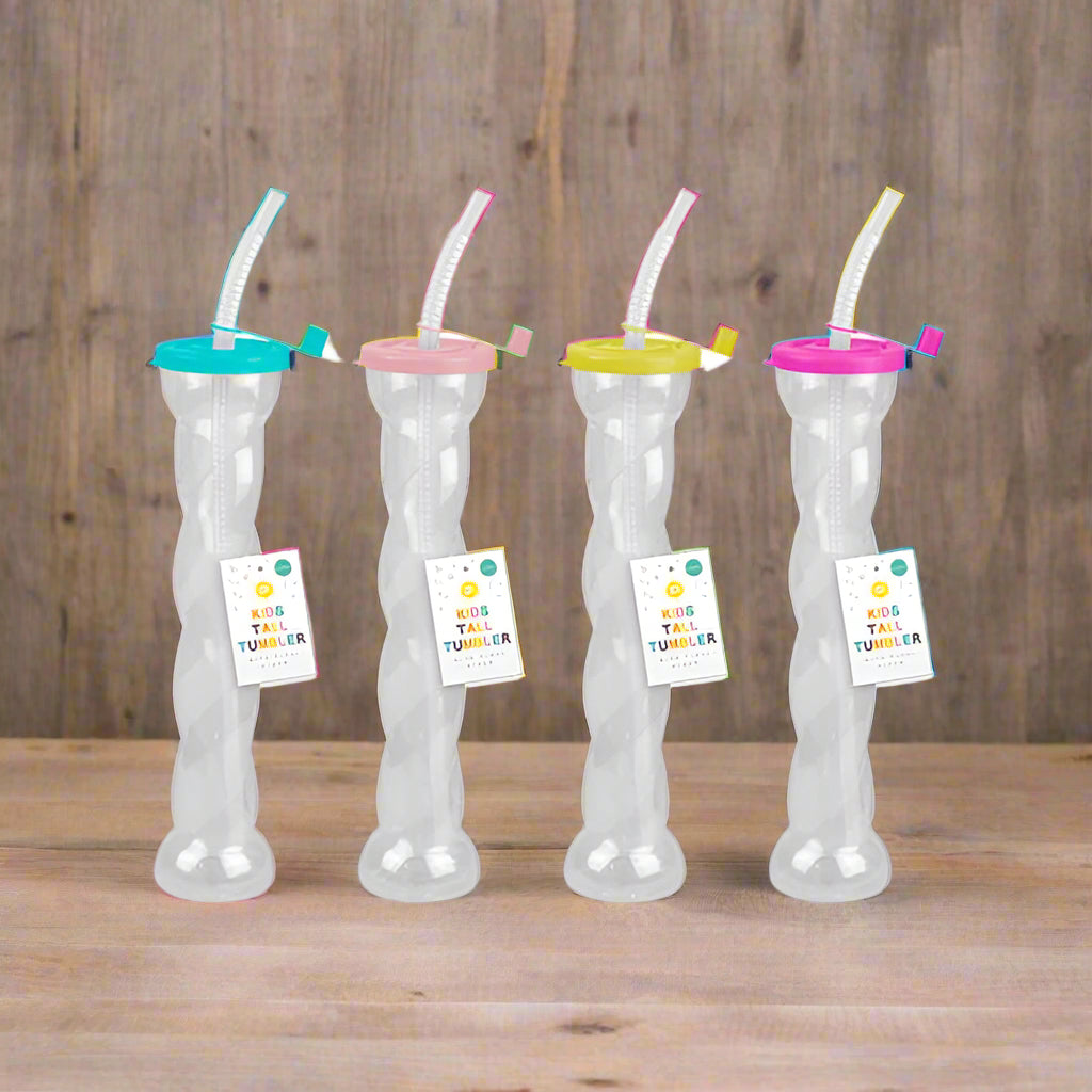 Kids Tall Tumbler With Flexi Straw 400ml - EuroGiant