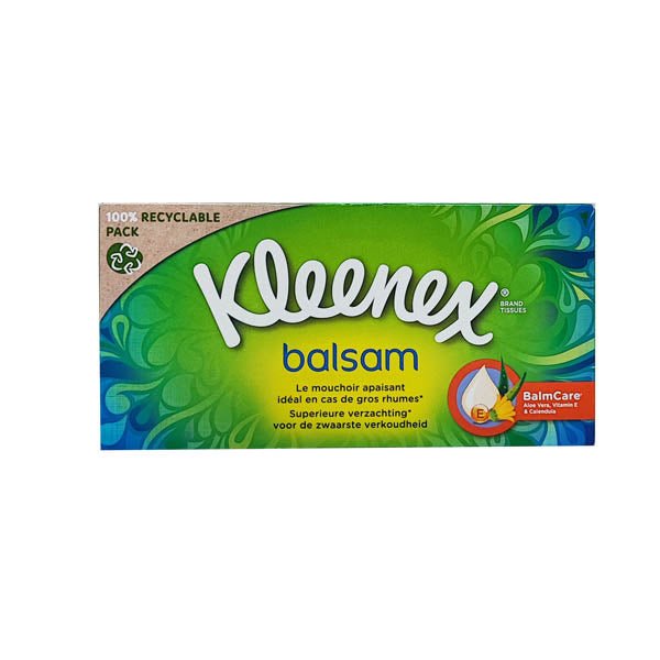 Kleenex Balsam Tissues Box 64s - EuroGiant