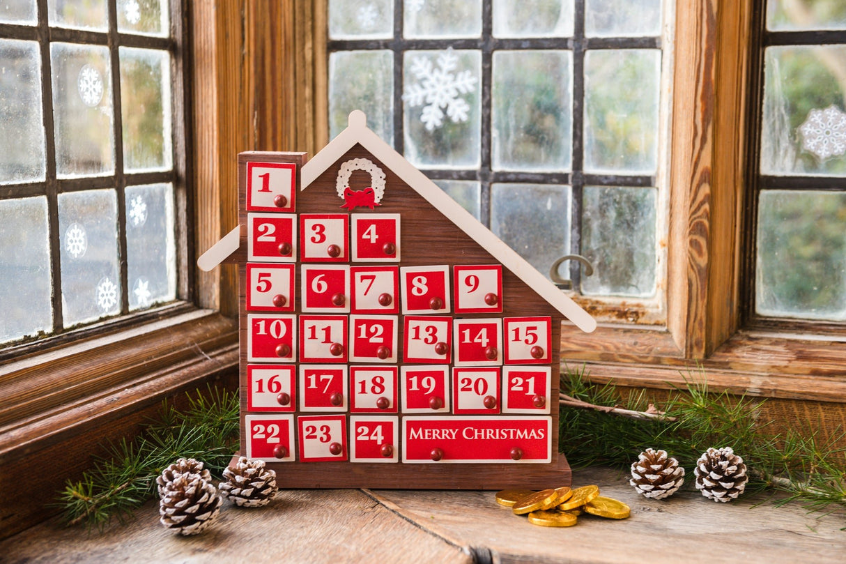 Led Wooden Advent Calendar - EuroGiant