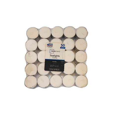 Ms Tealights 50PK Vanilla - EuroGiant