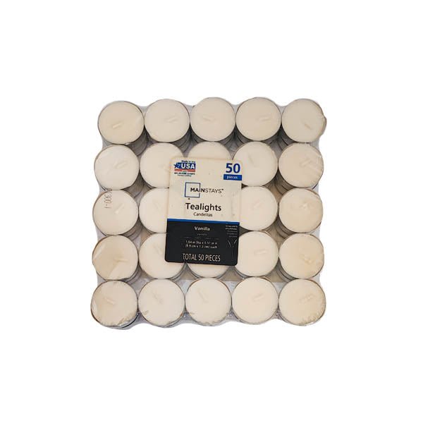 Ms Tealights 50PK Vanilla - EuroGiant