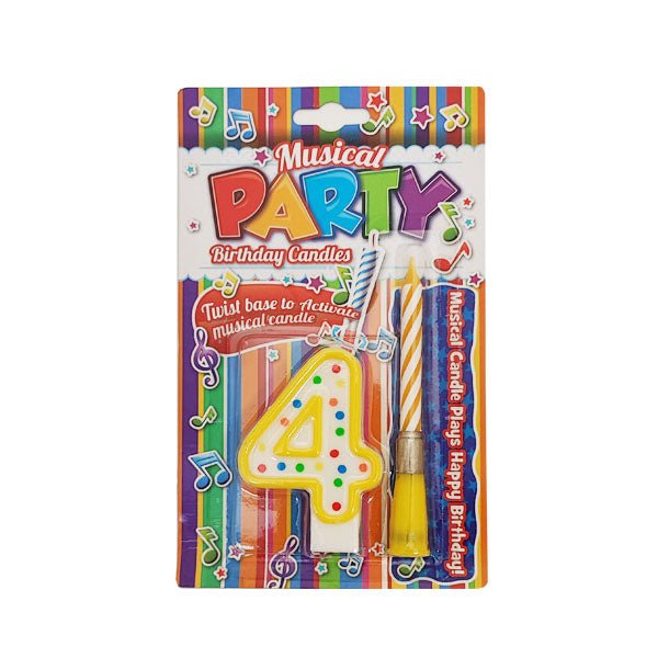 Musical Birthday Candle Number 4 - EuroGiant
