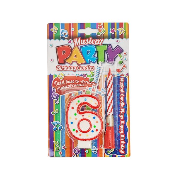 Musical Birthday Candle Number 6 - EuroGiant